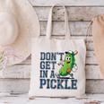 Youth Baseball Catcher Humor Don’t Get In A Pickle Canvas Tote Bag