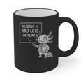 Axolotl Reading Is AXO-Lots Of Fun Book Lover Graphic Print Coffee Mug