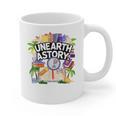 Unearth A Story Reading Book Summer Book Lover Graphic Print Coffee Mug