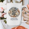 Quiet Mode Fully Activated Cozy Sleeping Raccoon Book Lover Graphic Print Coffee Mug Quiet Mode Fully Activated Cozy Sleeping Raccoon Book Lover Graphic Print Coffee Mug