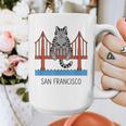 San Francisco Cat Golden Gate Bridge Book Lover Graphic Print Coffee Mug San Francisco Cat Golden Gate Bridge Book Lover Graphic Print Coffee Mug