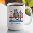 San Francisco Cat Golden Gate Bridge Book Lover Graphic Print Coffee Mug San Francisco Cat Golden Gate Bridge Book Lover Graphic Print Coffee Mug