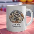 Quiet Mode Fully Activated Cozy Sleeping Raccoon Book Lover Graphic Print Coffee Mug Quiet Mode Fully Activated Cozy Sleeping Raccoon Book Lover Graphic Print Coffee Mug