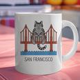 San Francisco Cat Golden Gate Bridge Book Lover Graphic Print Coffee Mug San Francisco Cat Golden Gate Bridge Book Lover Graphic Print Coffee Mug