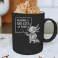Axolotl Reading Is AXO-Lots Of Fun Book Lover Graphic Print Coffee Mug