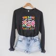100th Day Of School Teacher 100 Days Coffee Books Raglan Sleeve Sweatshirt Dark Grey Heather