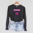 18th Birthday Guest Book Party 18 Years Raglan Sleeve Sweatshirt Dark Grey Heather