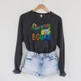 Adventure Starts With Books Jungle Animals Kids Reading Them Raglan Sleeve Sweatshirt Dark Grey Heather Adventure Starts With Books Jungle Animals Kids Reading Them Raglan Sleeve Sweatshirt Dark Grey Heather