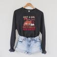 Animal Just A Girl Who Loves Red Pandas And Books Reading Raglan Sleeve Sweatshirt Dark Grey Heather