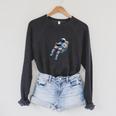 Astronaut Reading Book Sci-Fi Enthusiast Raglan Sleeve Sweatshirt Dark Grey Heather