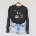 Audiobook Enthusiasts Headphones Book Club Bookworm Raglan Sleeve Sweatshirt Dark Grey Heather
