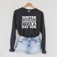 Author Writer Novelist Poetry Book Raglan Sleeve Sweatshirt Dark Grey Heather