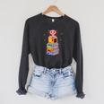 Axolotl Bookworm Girls Cute Book Reading Axolotl Pink Raglan Sleeve Sweatshirt Dark Grey Heather