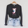 AXOLOTL Reads a Book READOLOTL Bookworm Axolotl Raglan Sleeve Sweatshirt Dark Grey Heather