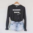 Banned Book Baddie Raglan Sleeve Sweatshirt Dark Grey Heather