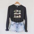 Belle Inspired Book Shelf Art Rose Book Lover For Women Raglan Sleeve Sweatshirt Dark Grey Heather Belle Inspired Book Shelf Art Rose Book Lover For Women Raglan Sleeve Sweatshirt Dark Grey Heather