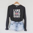 I Like BIG Books & I Cannot Lie Raglan Sleeve Sweatshirt Dark Grey Heather I Like BIG Books & I Cannot Lie Raglan Sleeve Sweatshirt Dark Grey Heather