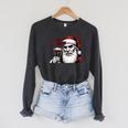 Bite Christmas Vampire Santa Claus Vintage Comic Book Style Raglan Sleeve Sweatshirt Dark Grey Heather Bite Christmas Vampire Santa Claus Vintage Comic Book Style Raglan Sleeve Sweatshirt Dark Grey Heather