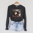 Bleach Graphic Ichigo Comic Book Style Anime Raglan Sleeve Sweatshirt Dark Grey Heather