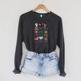 BLM Human Rights Feminism Trans Science Books LGBTQ Kindness Raglan Sleeve Sweatshirt Dark Grey Heather