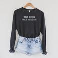 The Book Was Better Reader Vs Movie Raglan Sleeve Sweatshirt Dark Grey Heather