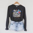 This Is My Book Character Costume Fun Pigeon Reading Lovers Raglan Sleeve Sweatshirt Dark Grey Heather