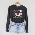 Book Club With My Besties Reading Lover Friends Read Raglan Sleeve Sweatshirt Dark Grey Heather