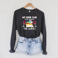 My Book Club Reads Between The Wines Reading Raglan Sleeve Sweatshirt Dark Grey Heather My Book Club Reads Between The Wines Reading Raglan Sleeve Sweatshirt Dark Grey Heather