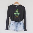 Im The Book Dragon Leprechaun St Patricks Day Raglan Sleeve Sweatshirt Dark Grey Heather