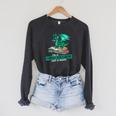 Im A Book Dragon Not A Worm Dragon Raglan Sleeve Sweatshirt Dark Grey Heather