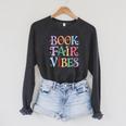Book Fair Vibes Groovy Retro Reading Raglan Sleeve Sweatshirt Dark Grey Heather Book Fair Vibes Groovy Retro Reading Raglan Sleeve Sweatshirt Dark Grey Heather