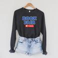 Book Fair Vibes Kids Retro Book Fair Book Lover Raglan Sleeve Sweatshirt Dark Grey Heather