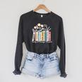 Book Flower Marriage Family Therapist Counseling Therapy Raglan Sleeve Sweatshirt Dark Grey Heather