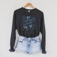 Book Girl Summer Bow Beach Seashell Summer Raglan Sleeve Sweatshirt Dark Grey Heather