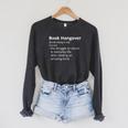 Book Hangover Definition Description Raglan Sleeve Sweatshirt Dark Grey Heather