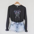 Book Lover Bookworm Reading Books Butterfly Raglan Sleeve Sweatshirt Dark Grey Heather