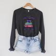 Book Lover I'm The Type Of Happy Woman With Coffee And Books Raglan Sleeve Sweatshirt Dark Grey Heather