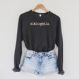 Book Lover Reader Bibliophile Novelty Funny T-Shirt Raglan Sleeve Sweatshirt Dark Grey Heather