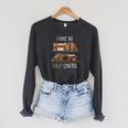 Book Lover Saying I Have No Shelf Control Raglan Sleeve Sweatshirt Dark Grey Heather