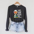 Book Lover Shirt Kids Panda Lover Book Reading Raglan Sleeve Sweatshirt Dark Grey Heather