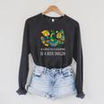 Book Lover In A World Full Of Bookworms Be A Book Dragon Raglan Sleeve Sweatshirt Dark Grey Heather