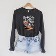 Book Lovers Cats Raglan Sleeve Sweatshirt Dark Grey Heather Book Lovers Cats Raglan Sleeve Sweatshirt Dark Grey Heather