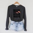 Book Mom Dog Lover Reading While My Dog Waits Premium Tri-Blend Raglan Sleeve Sweatshirt Dark Grey Heather Book Mom Dog Lover Reading While My Dog Waits Premium Tri-Blend Raglan Sleeve Sweatshirt Dark Grey Heather