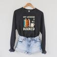 Book Nerd Bookworm My Weekend Is All Booked Reading Raglan Sleeve Sweatshirt Dark Grey Heather Book Nerd Bookworm My Weekend Is All Booked Reading Raglan Sleeve Sweatshirt Dark Grey Heather