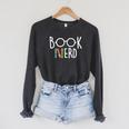 Book Nerd School Librarian Library Bibliophile Reading Raglan Sleeve Sweatshirt Dark Grey Heather Book Nerd School Librarian Library Bibliophile Reading Raglan Sleeve Sweatshirt Dark Grey Heather