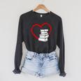 Book Nerd's Book Lover's Valentine's Day Raglan Sleeve Sweatshirt Dark Grey Heather