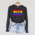 Book Read Literary Gay Pride Flag Rainbow LGBTQ Queer Raglan Sleeve Sweatshirt Dark Grey Heather