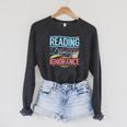Book Reading Reading Can Seriously Damage Your Ignorance Raglan Baseball Tee Raglan Sleeve Sweatshirt Dark Grey Heather
