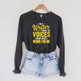 Book Writer Voices In My Head Work For Me Author Writing Raglan Sleeve Sweatshirt Dark Grey Heather Book Writer Voices In My Head Work For Me Author Writing Raglan Sleeve Sweatshirt Dark Grey Heather