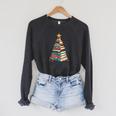 All Booked For Christmas Book Raglan Sleeve Sweatshirt Dark Grey Heather
